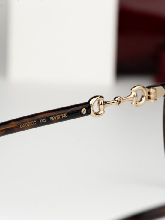 Gucci Women Eyeglasses Havana Demo Square Oversized GG0890O 002 NEW AUTHENTIC main image 6